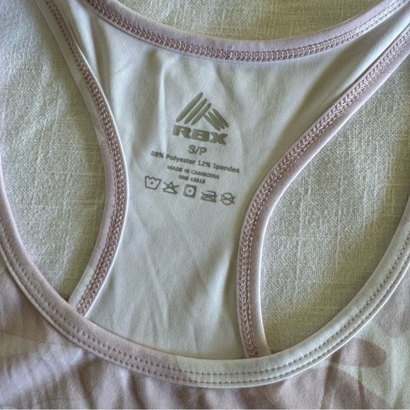 RBX Soft Pink & White Camouflage Racerback Tank Top - Picture 2 of 4